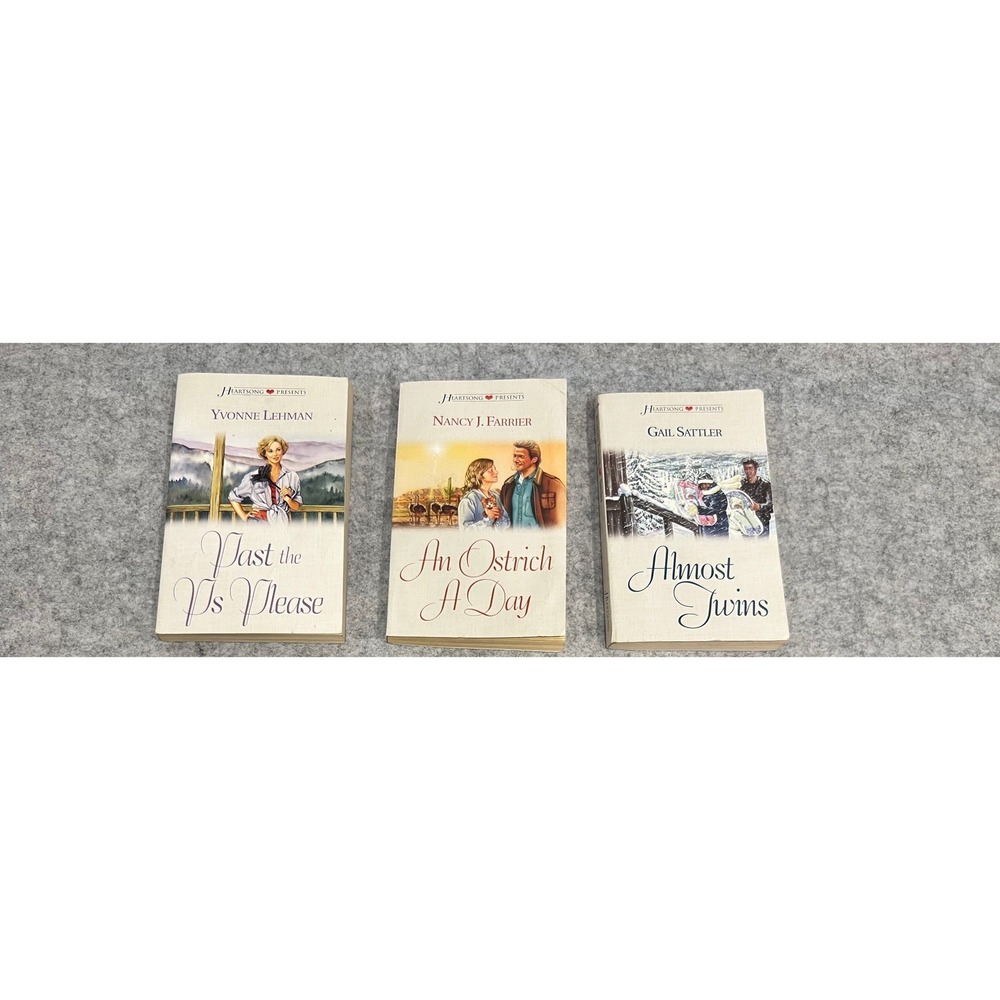 Vintage paperback Christian Romance‎ Novels - set of 3 - Heartsong Presents